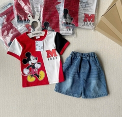 SET CỘC MICKEY QUẦN JEAN ĐÙI BÉ TRAI SẴN (xả 75k)
