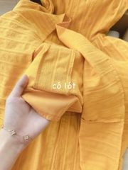 VÁY VÀNG HAI LỚP XẺ TRƯỚC NỮ