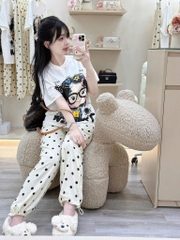 SET ÁO CÔ GÁI QUẦN CHẤM BI NỮ