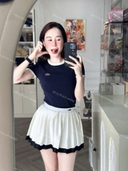 SET ÁO THAN CHÂN VÁY TRẮNG NỮ