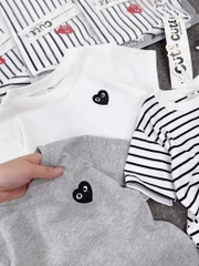 SET 3 ÁO COTTON THÊU TIM CHO BÉ TRAI XUẤT XỊN NEW 2025