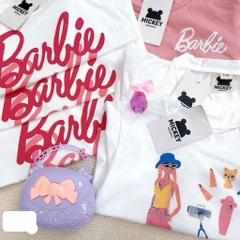 SET 3 ÁO BARBIE TONE TRẮNG HỒNG BÉ GÁI