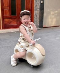 SET BỘ BA LỖ Ô TÔ TONE NÂU BÉ TRAI
