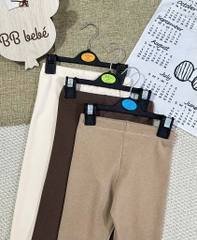 SET 3 QUẦN DÀI LEGGING LÓT LÔNG NÂU BE ĐẬM NHẠT BÉ TRAI BÉ GÁI SẴN