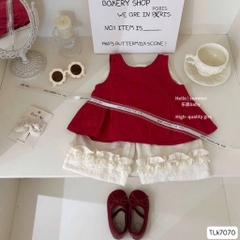 SET ÁO SÁT NÁCH ĐỎ QUẦN SUÔNG BÈO BÉ GÁI