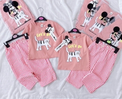 SET BỘ MÈO HỒNG QUẦN KẺ BÉ GÁI SẴN (XẢ 49k)
