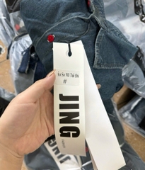 ÁO SƠ MI JEAN CỘC TAY THÊU TIM TRẮNG ĐỎ NỮ