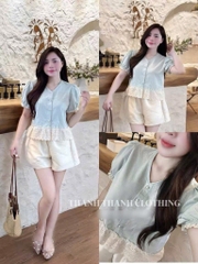 ÁO PHỐI REN 2 MÀU NỮ