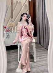 BỘ LỤA NỮ QCCC HÌNH THỎ VÀ CÔ GÁI SẴN