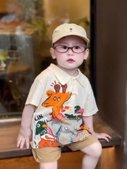 SET POLO ĐỘNG VẬT MIX QUẦN BÉ TRAI (TĂNG GIÁ)(XẢ 65k)