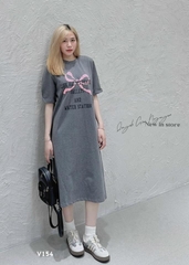 ĐẦM SUÔNG XINH XẮN IN NƠ (xả 59K)