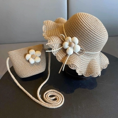 PHỤ KIỆN - SET MŨ KÈM TÚI CÓI CHO BÉ GÁI