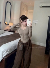 SET DÀI ÁO ZIP QUẦN TĂM NHUNG NỮ THU ĐÔNG