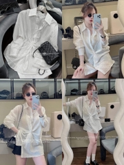 ÁO SƠ MI XOẮN EO 3 MẦU NỮ - (SALE 55k)- SẴN