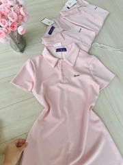 VÁY POLO UMI HỒNG PASTEL NỮ SẴN( xả 105k )