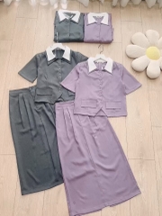 SET ÁO CỔ HAI LÁ THỜI TRANG MIX CV LI KIỂU NỮ(sale 99k)