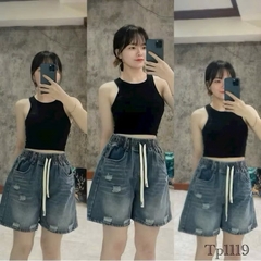 QUẦN BÒ NỮ CẠP CHUN PHỐI RÁCH SẴN