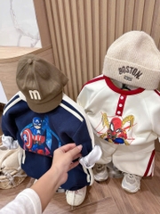 SET BỘ DÀI NỈ SIÊU NHÂN MARVAL 2 MÀU PHỐI BÉ TRAI