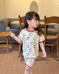 SET 2 BỘ KITTY PHỐI VIỀN ĐỎ CHO BÉ GÁI