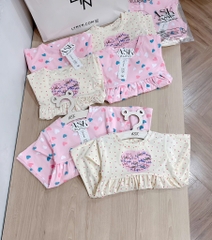SET 2 VÁY COTTON 4 CHIỀU BÉ GÁI ( sale 79k )