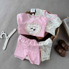 SET 2 BỘ IN CÚN TONE HỒNG BÉ GÁI SẴN( xả 85k)