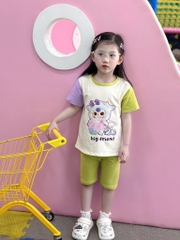 SET 2 BỘ COTTON TÀU HỒNG XANH BB3 BÉ GÁI SẴN( xả 79k )