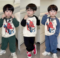 BỘ ZIP DÀI NHỆN SPIDER - MAN QUẦN TÚI HỘP BÉ TRAI