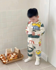 SET BỘ DÀI HOẠ TIẾT Ô TÔ MÁY XÚC BÉ TRAI