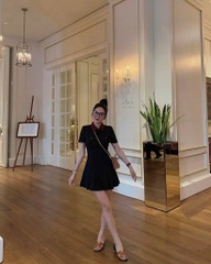 VÁY TIM THAN CỔ SEN PHỐI ĐỎ NỮ ( xả 89k )