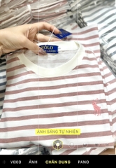 ÁO PHÔNG NỮ KẺ SỌC THÊU POLO 3M NEW(xả 48k)