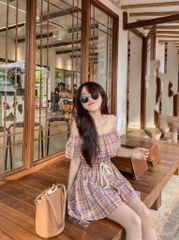 VÁY JUM KẺ BÈO NGỰC CHUN EO(xả 59k)