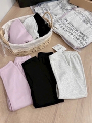 SET 3 QUẦN LEGGING DÀI LÓT LÔNG BÉ GÁI