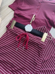 SET ZIP KẺ ĐỎ CV DÁNG DÀI NỮ
