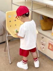 SET BÉ SNATER QUẦN ĐỎ BÉ TRAI BÉ GÁI SẴN (SALE 85k)