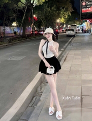 SET ÁO SÁT NÁCH NƠ CỔ CV XOÈ NỮ SẴN(XẢ 89k)