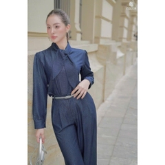 SET BÒ NỮ CỔ CAO NƠ VẠT QUẦN SUÔNG THU ĐÔNG SẴN (SALE 135k)