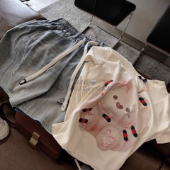 SET ÁO COTTON QUẦN JEANS NỮ