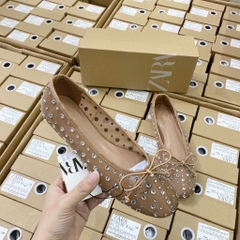 GIÀY DÉP - GIÀY BÚP BÊ ĐÍNH ĐÁ NÂU HÀNG CC (XẢ 120k)