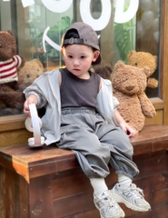 SET 3 QUẦN DÀI GIÓ TÚI HỘP ĐEN BE XÁM BÉ TRAI SẴN
