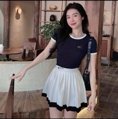 SET ÁO THAN CHÂN VÁY TRẮNG NỮ