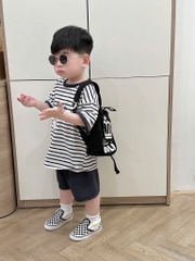 SET ÁO KẺ QUẦN ĐÙI BÉ TRAI