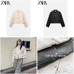 ÁO KHOÁC DẠ NỮ TÚI DÁN CHUN SAU ZR THU ĐÔNG SẴN (SALE 169k)