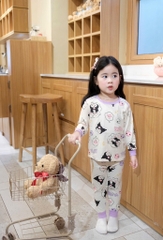 SET 2 BỘ DÀI TÍM CHẤM BI KURUMI BÉ GÁI