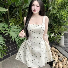 VÁY HAI DÂY CHẤM BI NỮ SẴN(SALE 115k)