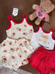 SET 2 BỘ THỎ 2 DÂY TONE ĐỎ BÉ GÁI SẴN(XẢ 70k)