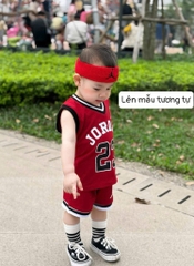 SET 2 BỘ BÓNG RỔ ĐỎ TRẮNG SỐ 23 BÉ TRAI SẴN( xả 89k)