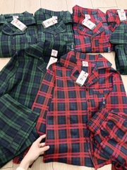 SET KẺ GẤU WHOU VIỀN TÚI NAM NỮ THU ĐÔNG SẴN (SALE 159k)