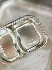 ĐỒ GIA DỤNG KHAY ĂN 2 NGĂN HÌNH THÚ DỄ THƯƠNG CHO CÁC BÉ