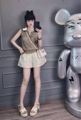 SET ÁO LEN LƯỚI SÁT NÁCH KÈM QUẦN ĐÙI NỮ