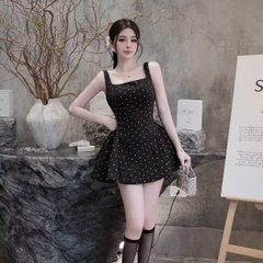 VÁY HAI DÂY CHẤM BI NỮ SẴN(SALE 115k)